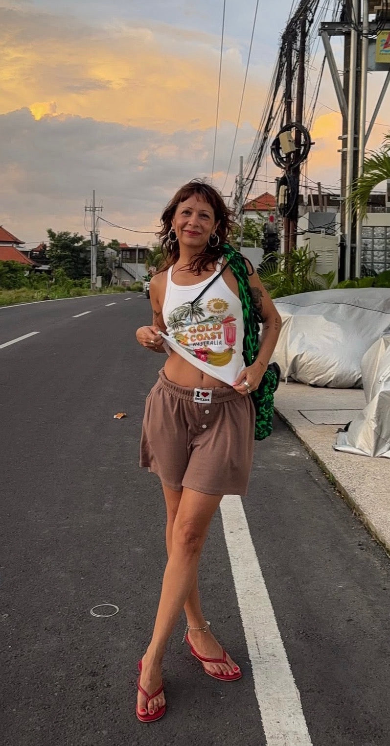 **A Khaki + Neon Ribbon Crossbody