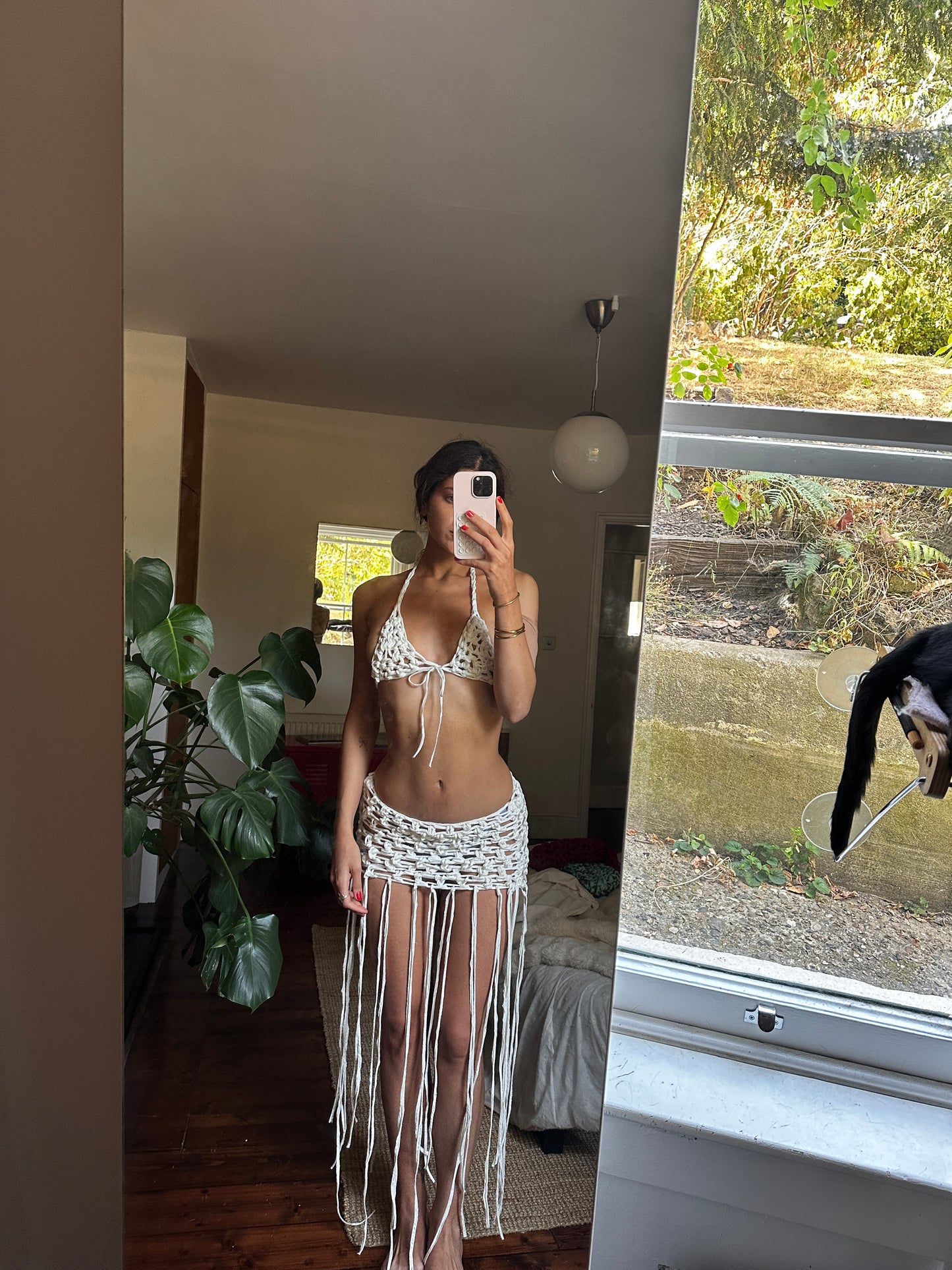 Cream Maxi Sarong Set