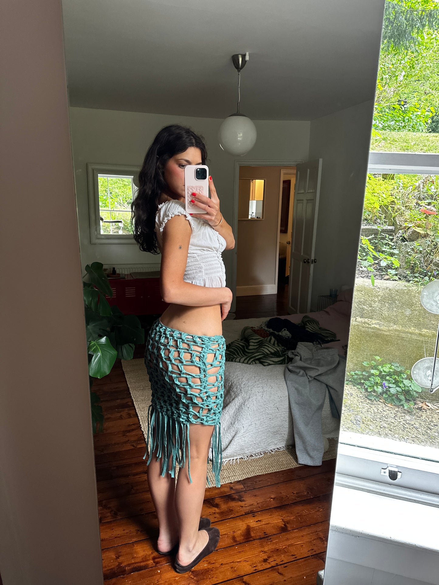 Midi Teal Skirt