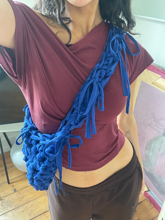 *NEW* Electric Blue Ribbon Crossbody