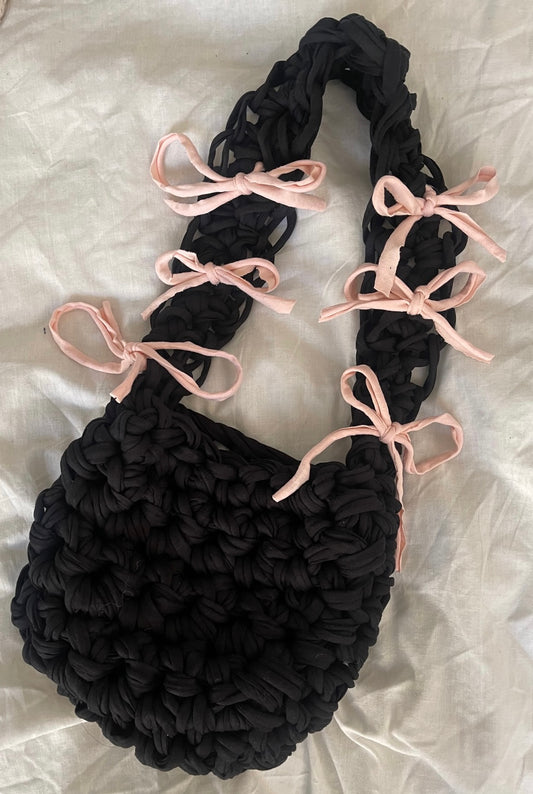 *SALE* Baby Pink + Black Ribbon