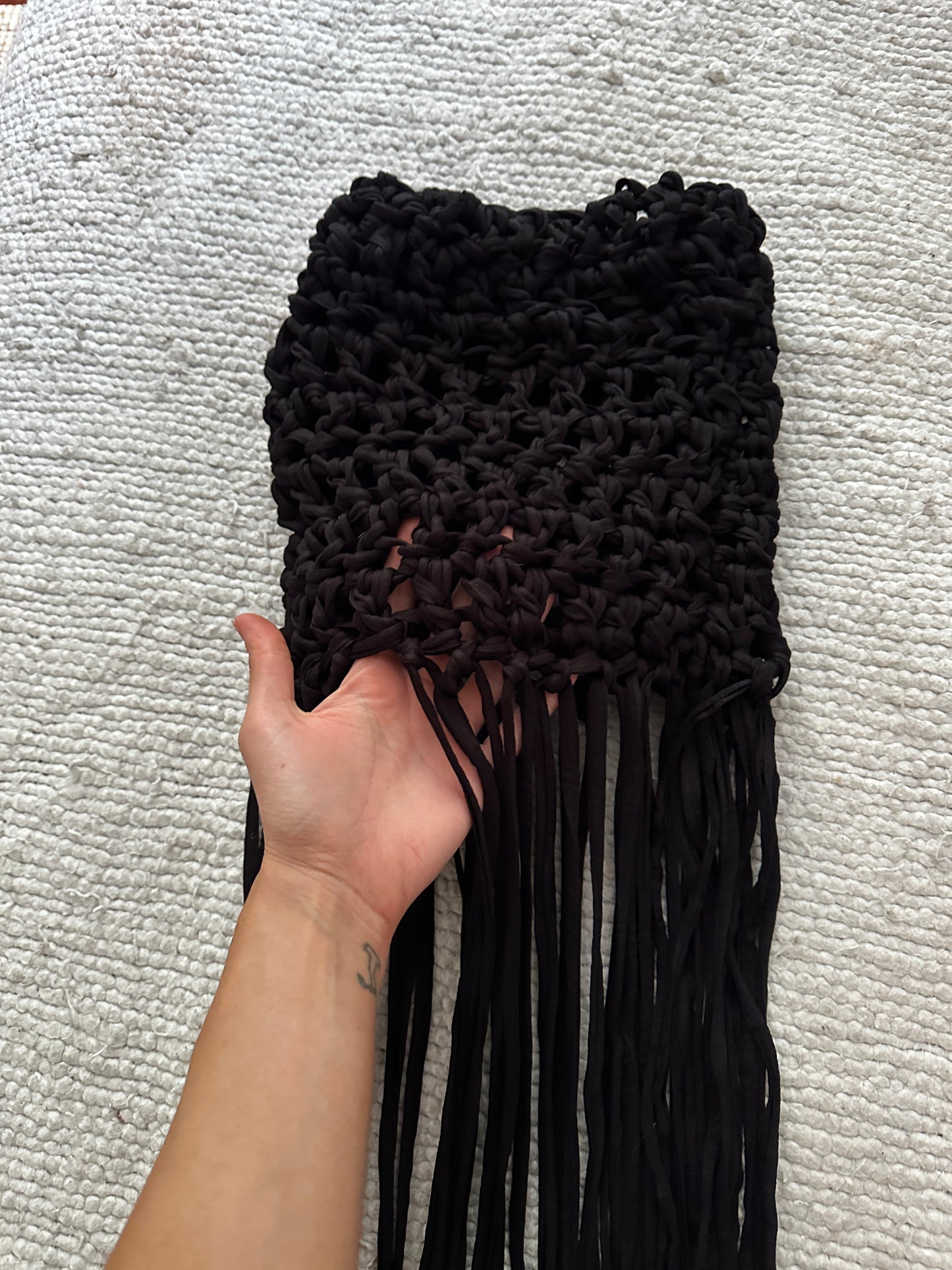 Black Fringe Mini
