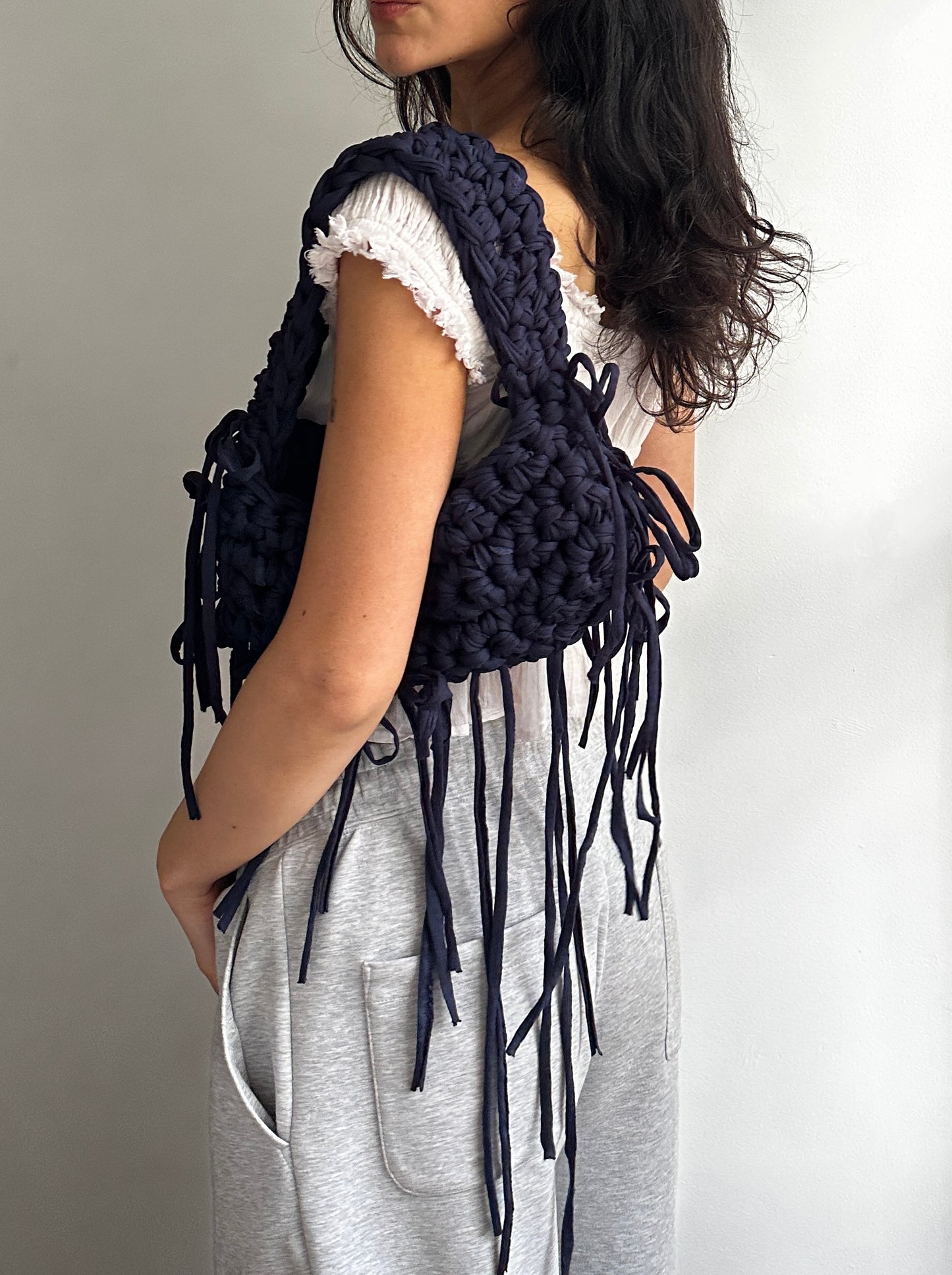 **A Blue Fringe Shoudler