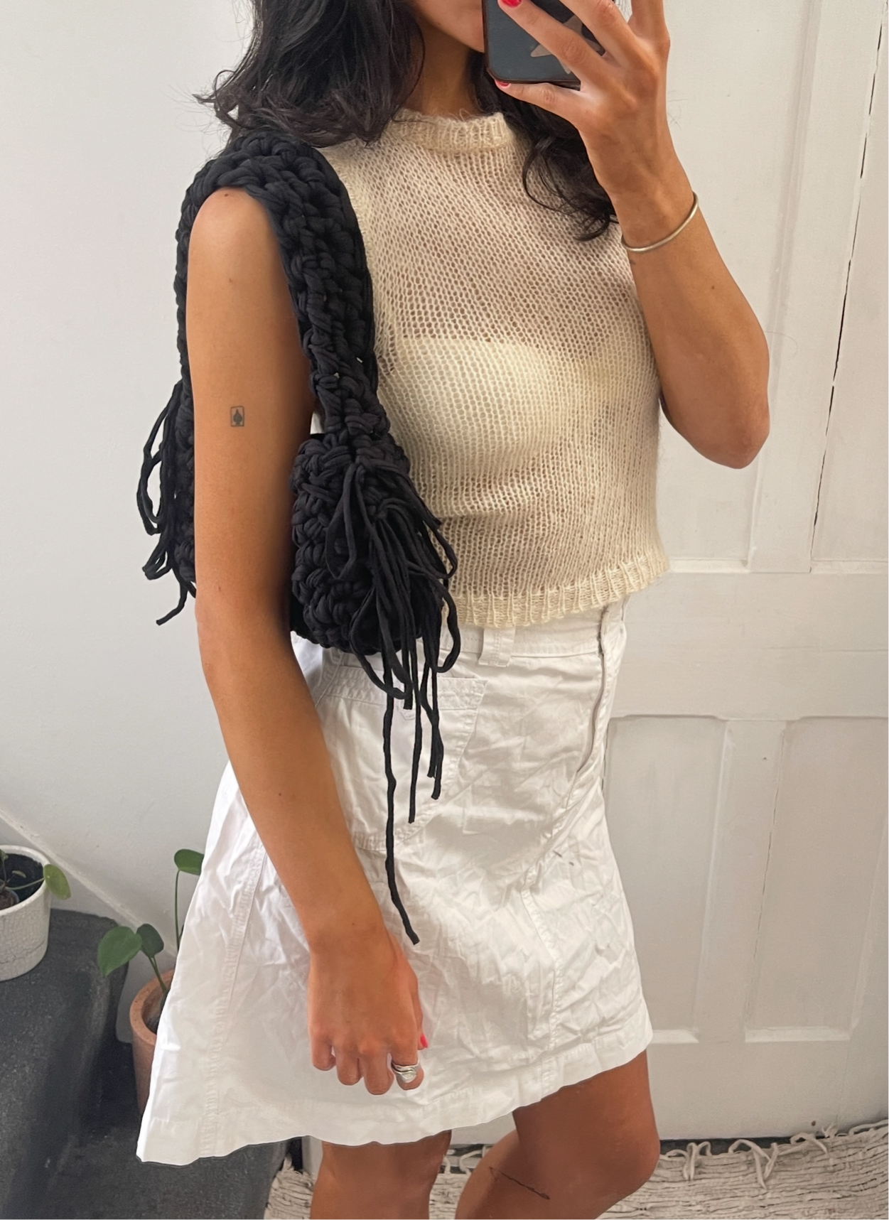 *A Black Fringe Shoulder