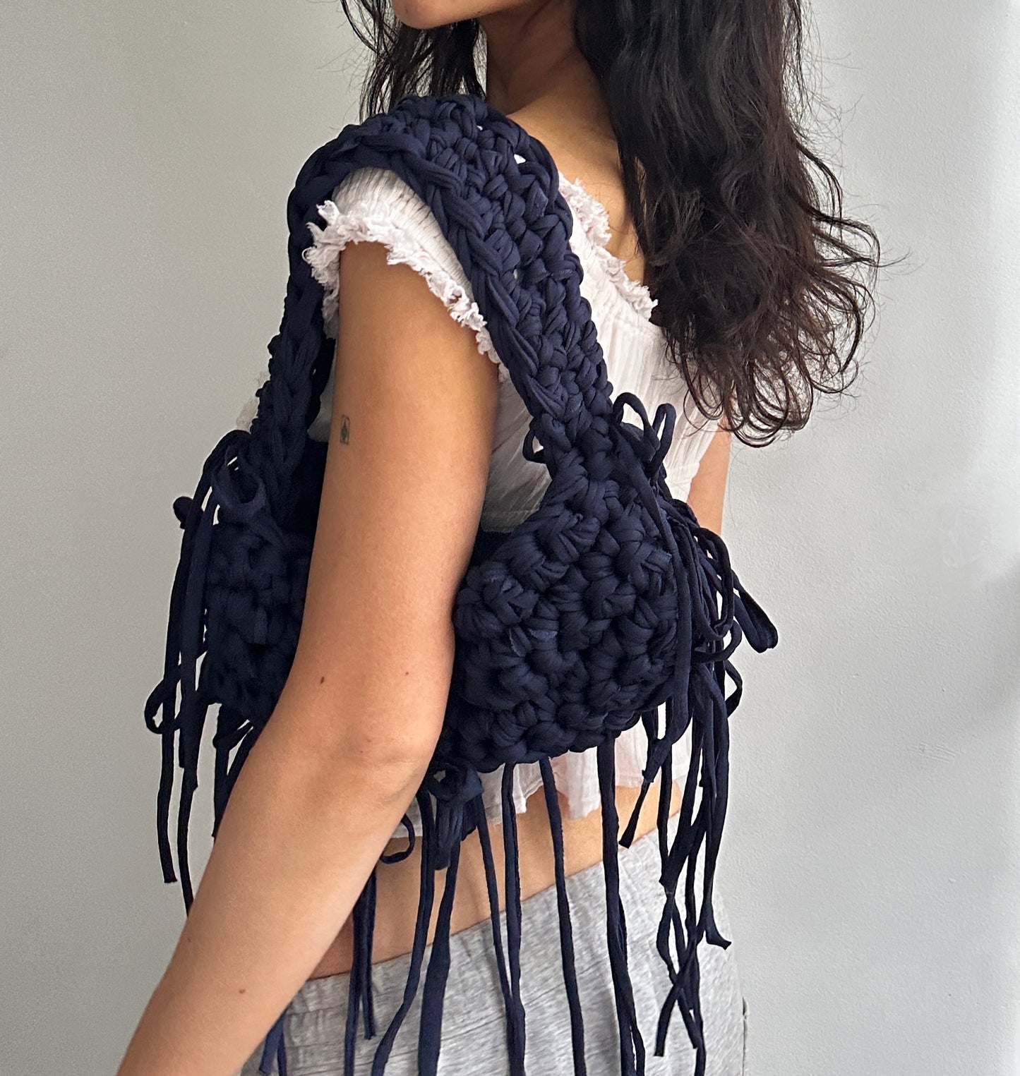 **A Blue Fringe Shoudler