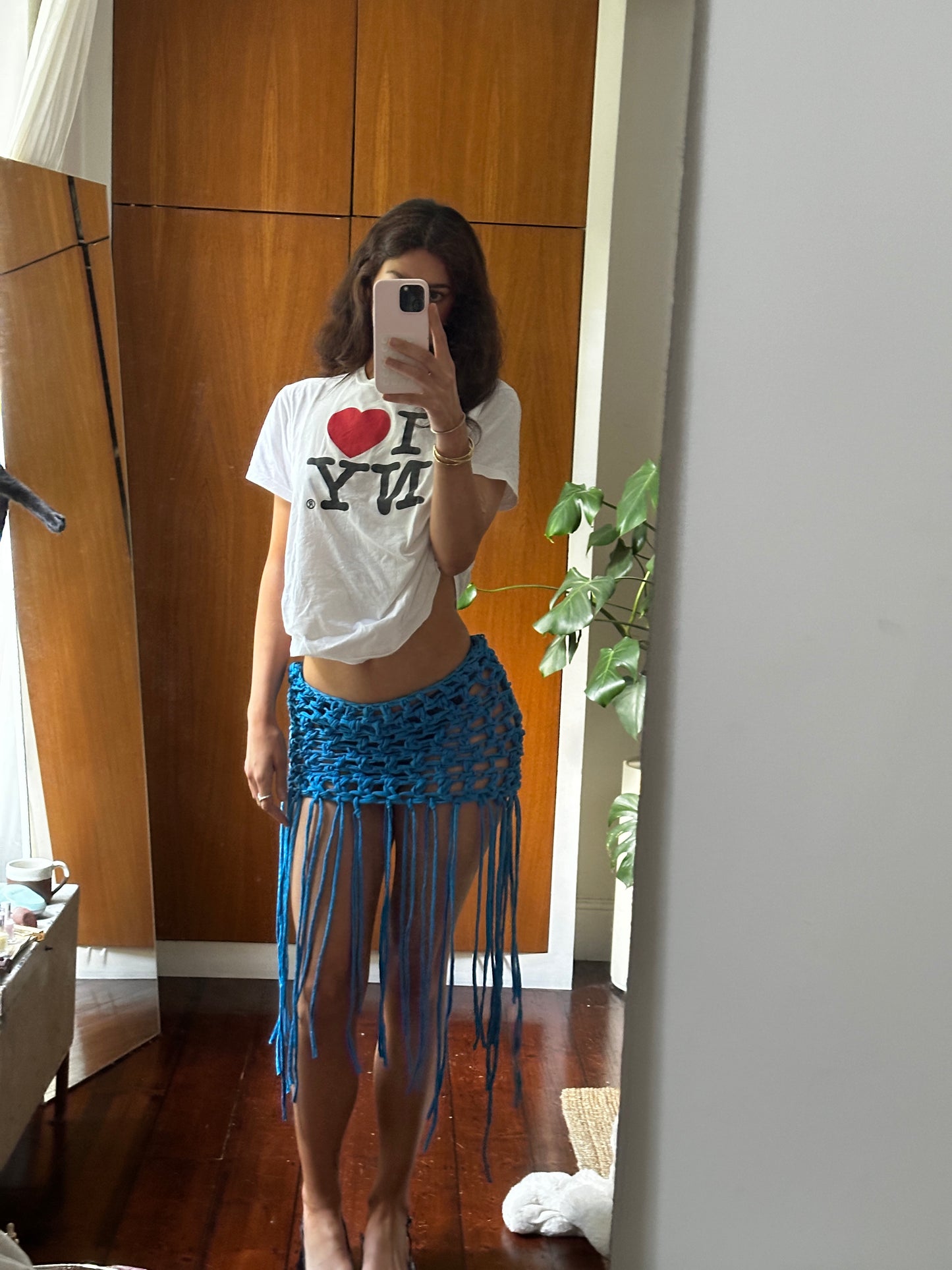 Electric Blue Fringe Mini