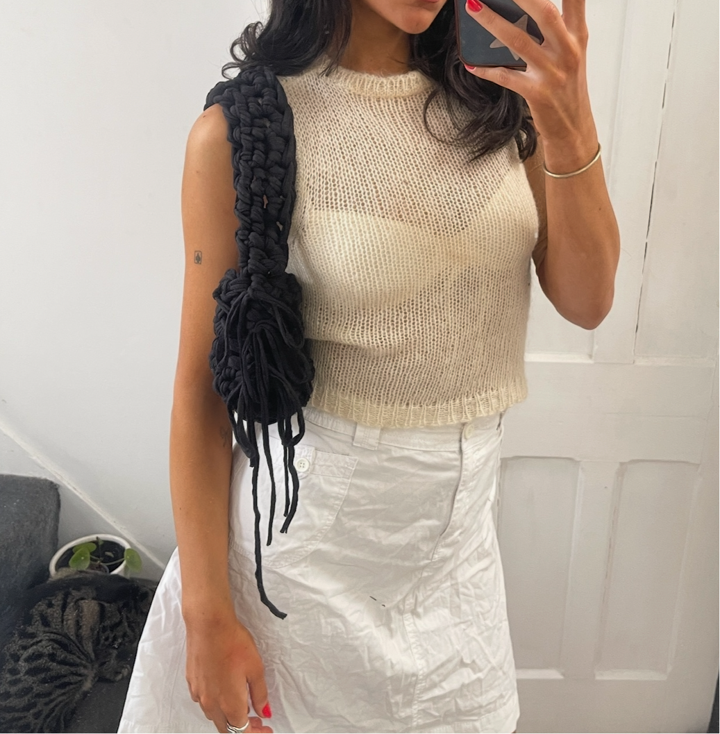 *A Black Fringe Shoulder