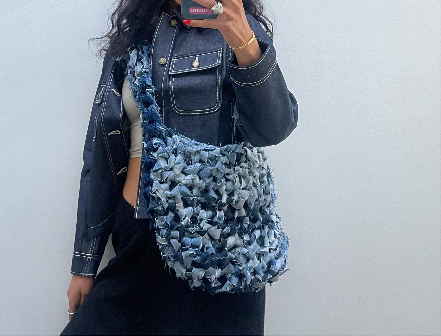 All Denim Oversized Crossbody